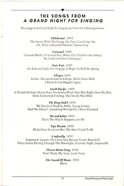A Grand Night For Singing A Grand Night For Singing
