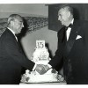 Richard Rodgers and Oscar Hammerstein shaking hands in front of ...