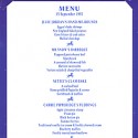 Dinner Menu for Shafesbury Theatre production of CAROUSEL