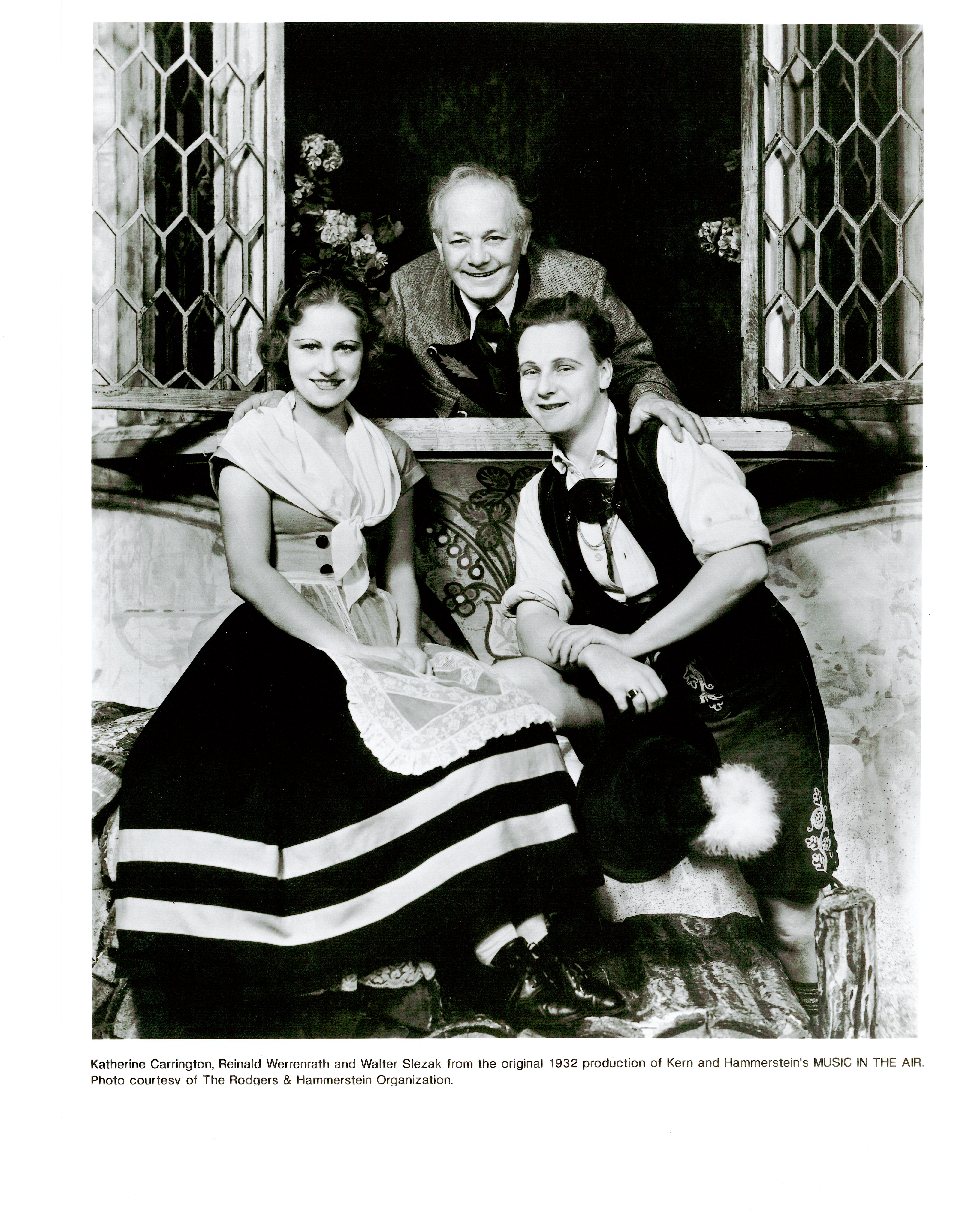 Katherine Carrington, Reinald Werrenrath, and Walter Slezak in MUSIC IN THE AIR (1932) Katherine Carrington, Reinald Werrenrath, and Walter Slezak in MUSIC IN THE AIR (1932)