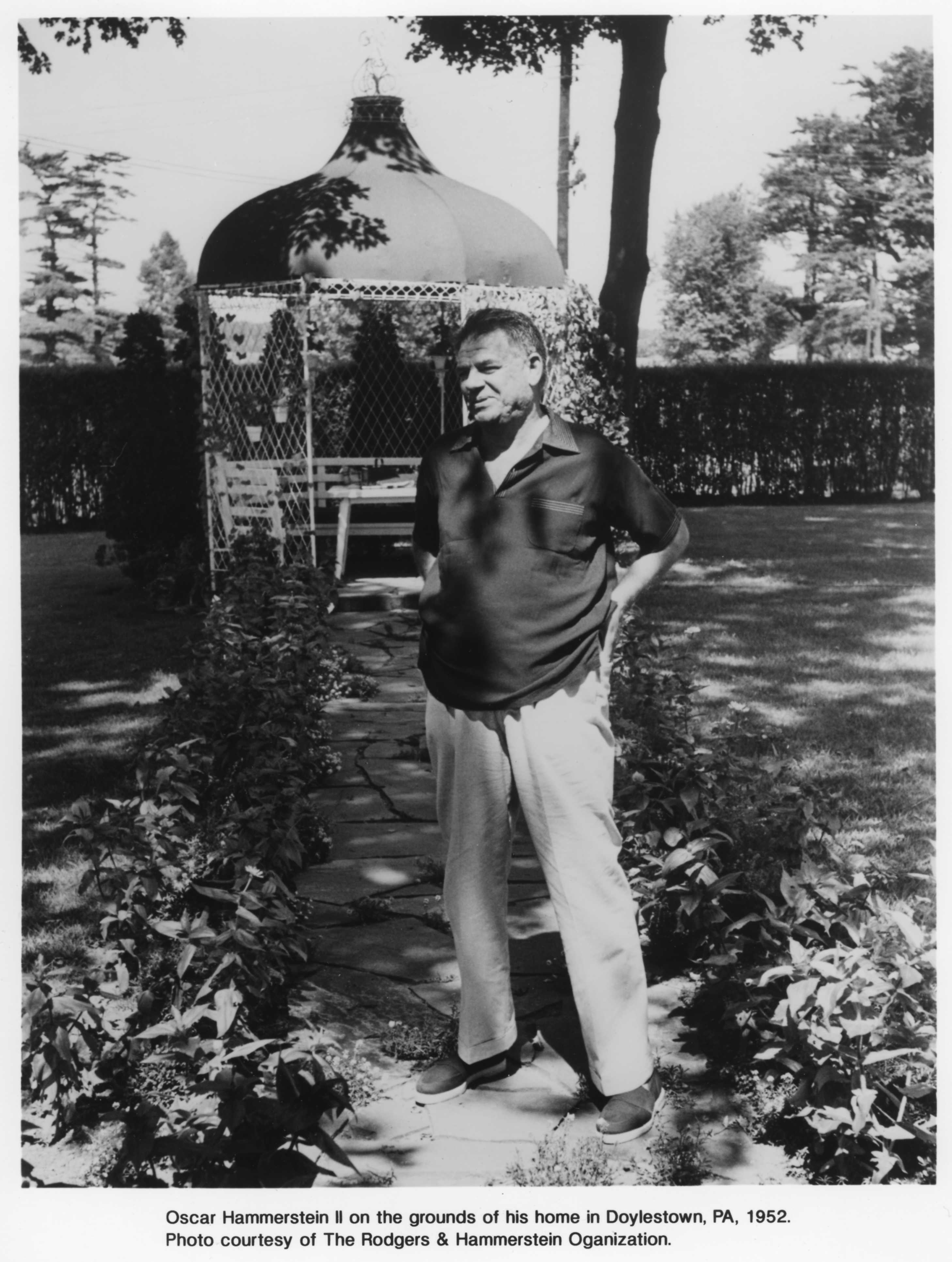 Oscar Hammerstein II at his home in Doylestown, PA Oscar Hammerstein II at his home in Doylestown, PA